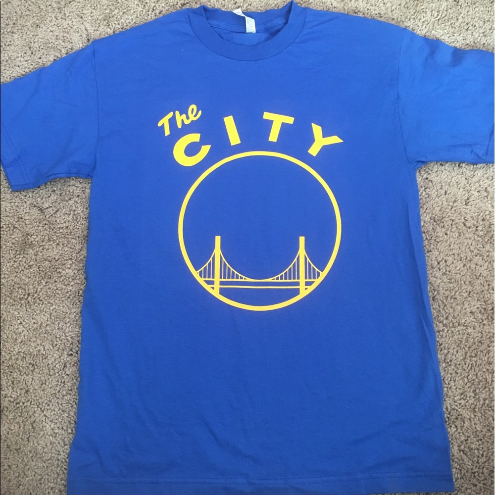 Men The City / Golden State Warriors Blue T-Shirt